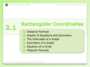 2.1 Rectangular Coordinates - King Fahd University of Petroleum