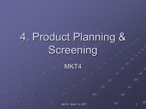 4. Product Planning & Screening