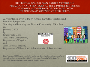 Career Mentoring Equity and Diversity in the Sciences