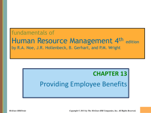 Chapter 013 Providing Employee Benefits