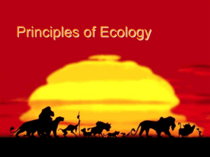 Unit 2 Chapter 2 Principles of Ecology