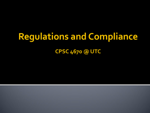 Regulations, Compliance and Privacy Protection