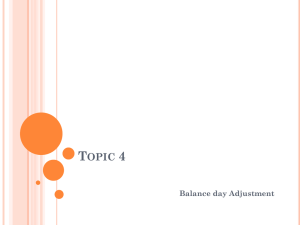 TOPIC 4 Balance day Adjustment