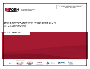 the new SECOR Audit Protocol Forms