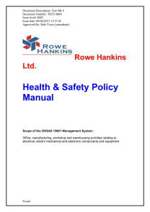 Health & Safety Policy Manual