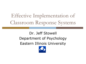 PPT: Effective Implementation of Classroom Response Systems