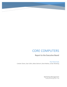 In Quarters 5 through 8, Core Computers has been able to reach