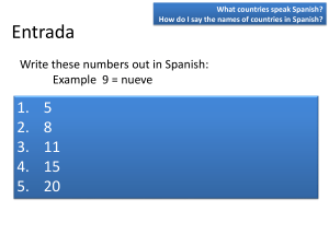 How do I say the names of countries in Spanish?