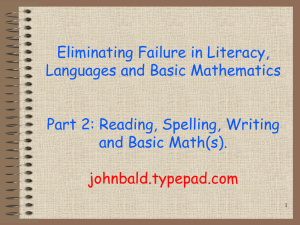 Teach First 2. - John Bald/language and literacy