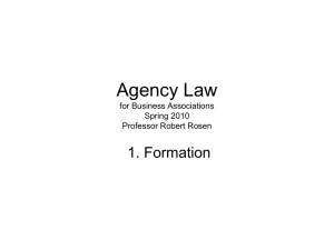 Agency - Business Organizations