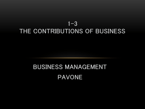 CHAPTER 1, LESSON 2 CHANGES AFFECTING BUSINESS