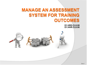 PPT_Manage assessment system training outcomes_Final