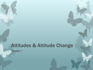 Attitudes & Attitude Change
