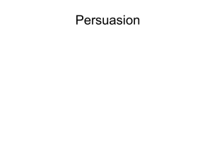 Attitudes & Persuasion