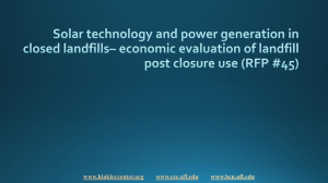 Solar technology and power generation in closed