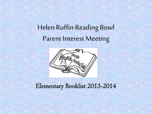 Elementary Booklist 2013-2014