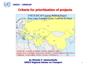 UNECE – UNESCAP Transport Infrastructure Study in Balkans(TIRS)