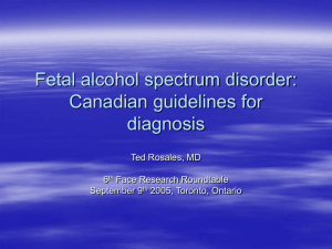 Fetal alcohol spectrum disorder: Canadian guidelines for