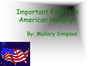 Important Events in World History!
