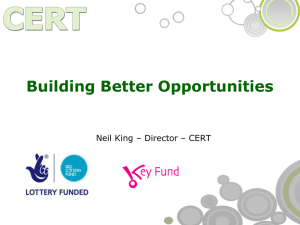 Building Better Opportunities Networking[...] - CERT Ltd