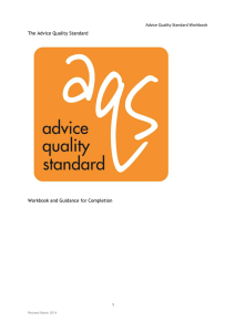 AQS Workbook - Advice Services Alliance