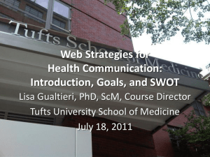 SWOT - Web Strategies for Health Communication