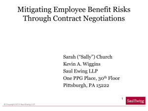 Mitigating Employee Benefit Risks Through Contract Negotiations