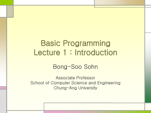 C Programming Lecture 1 : Introduction