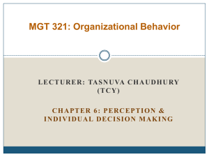 MGT 201: Organizational Behavior Section: 1 & 6