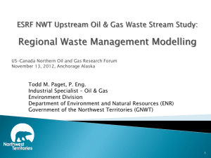 ESRF NWT Upstream Oil & Gas Waste Stream Study