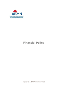 Financial Policy - Australian Business and Management Network