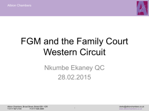 Nkumbe Ekaney QC - FGM and the Family Court