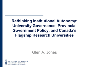 Rethinking Institutional Autonomy