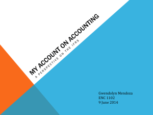 My Account on accounting - Gwendolyn Mendoza's E-Portfolio
