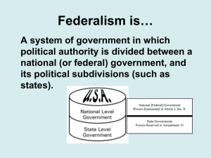 Federalism is… - Arlington Public Schools