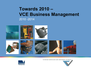 VCE Business Management - Victorian Curriculum and Assessment
