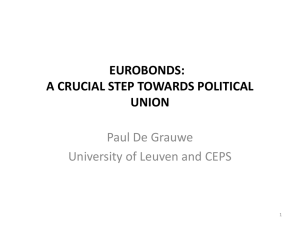 Eurobonds: a crucial step towards political union and an engine for