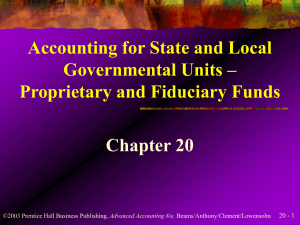 Accounting for State and Local Governmental Units – Proprietary