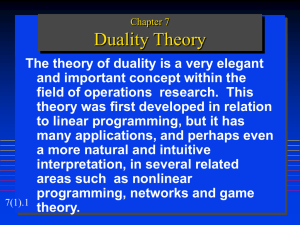 Chapter 7 Duality Theory