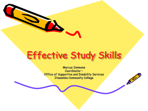 Effective Study Skills - Articles For Educators