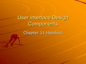 User Interface Design Components