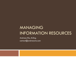 Managing Information Resources - E