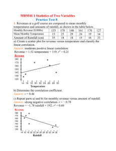 MDM4U1 Statistics of Two Variables Test 8