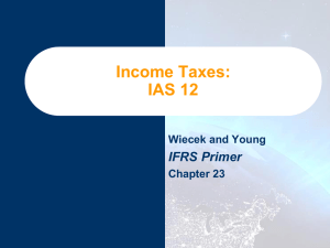 Income Taxes: IAS 12