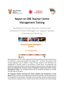 2014.DBE-Vodacom-Training-Report