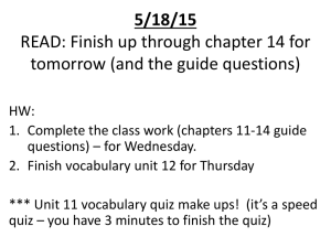 5/18/15 READ: Finish up through chapter 14 for tomorrow (and the