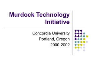Murdock Technology Initiative - Faculty @ Concordia University