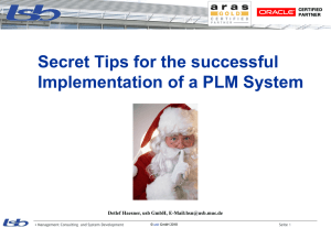 Secret Tips for the Successful Implementation of a PLM