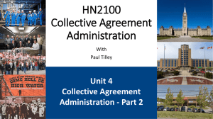 Mandatory provisions of a Collective Agreement