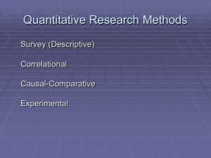 Quantitative Research Methods PowerPoint – Advanced